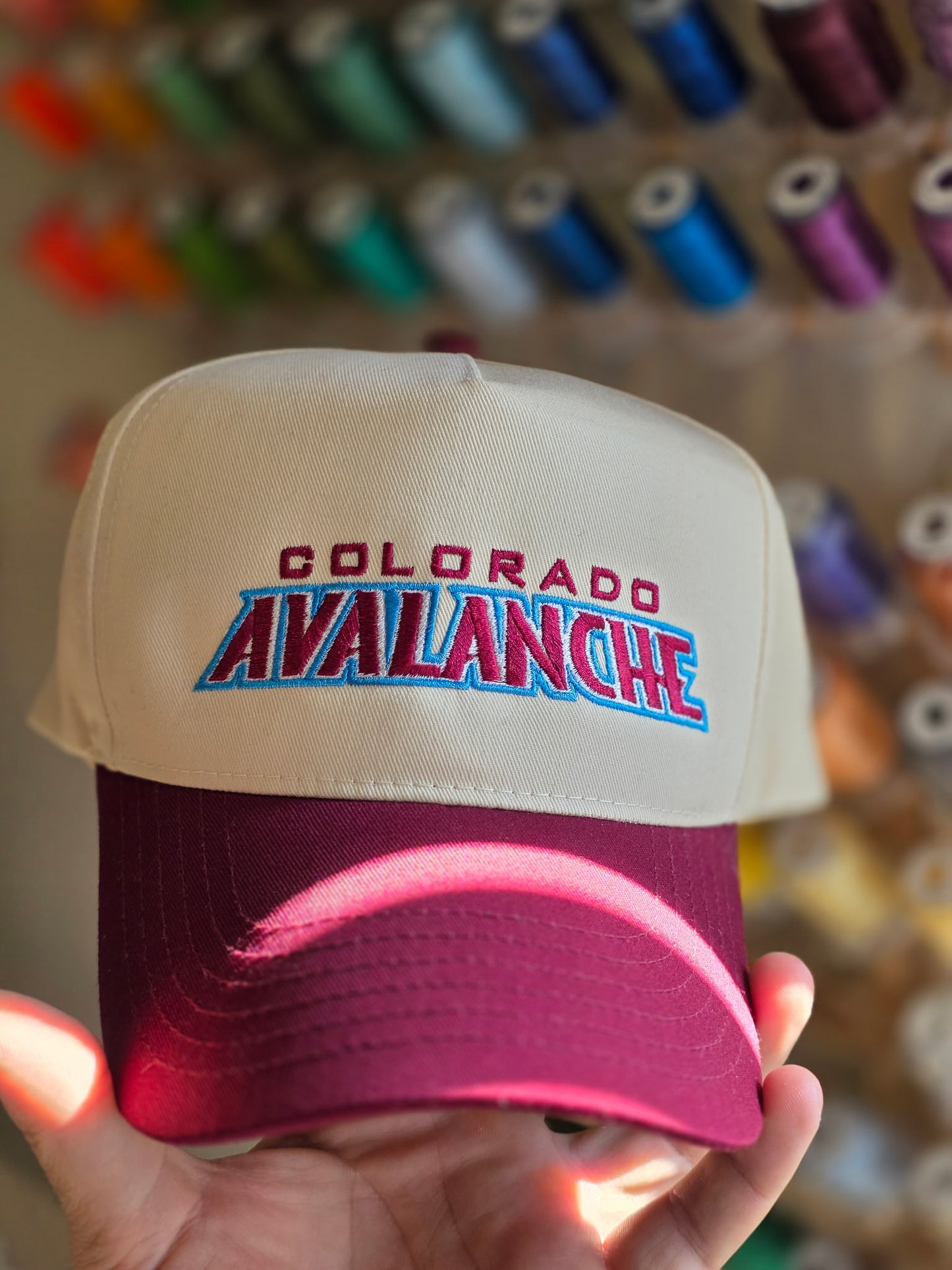 Avalanche Maroon & Ivory Trucker Hat