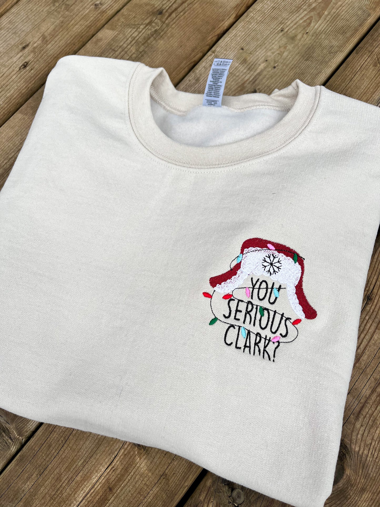 You Serious Clark? National Lampoons Embroidered Sweater