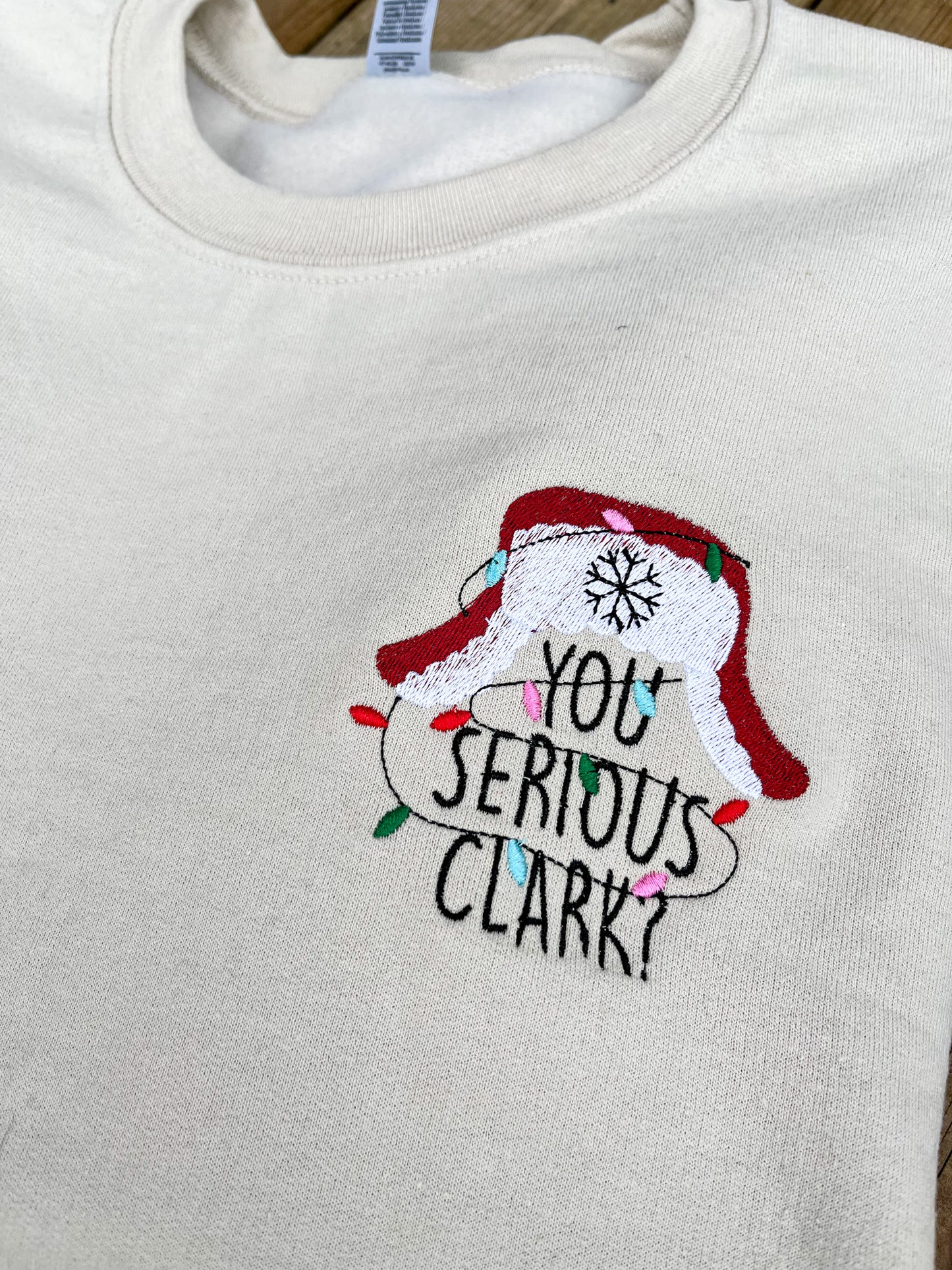 You Serious Clark? National Lampoons Embroidered Sweater