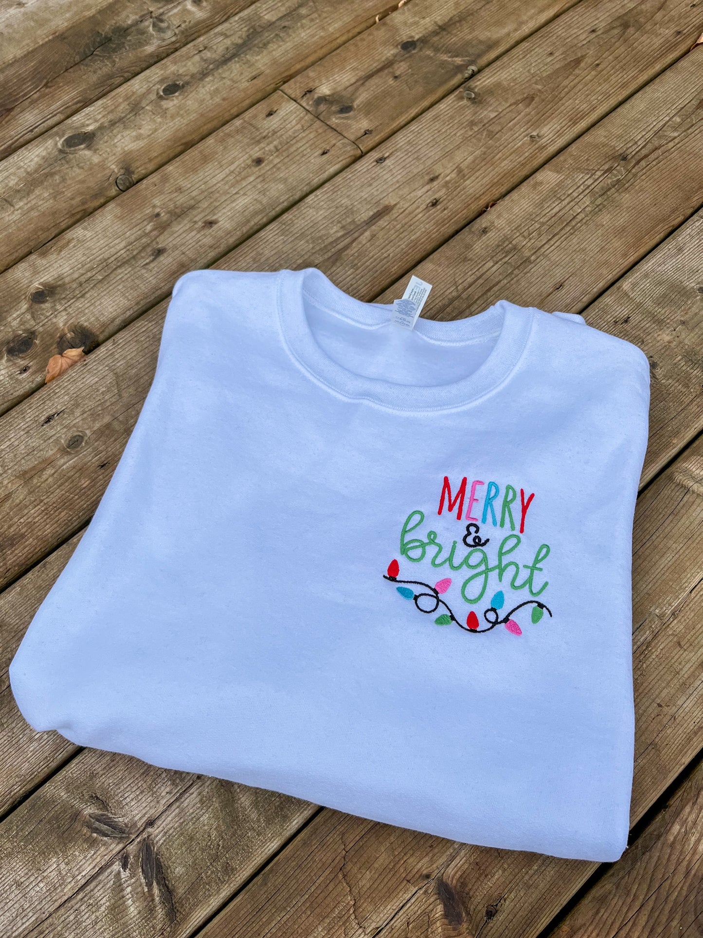 Merry & Bright Embroidered Sweater