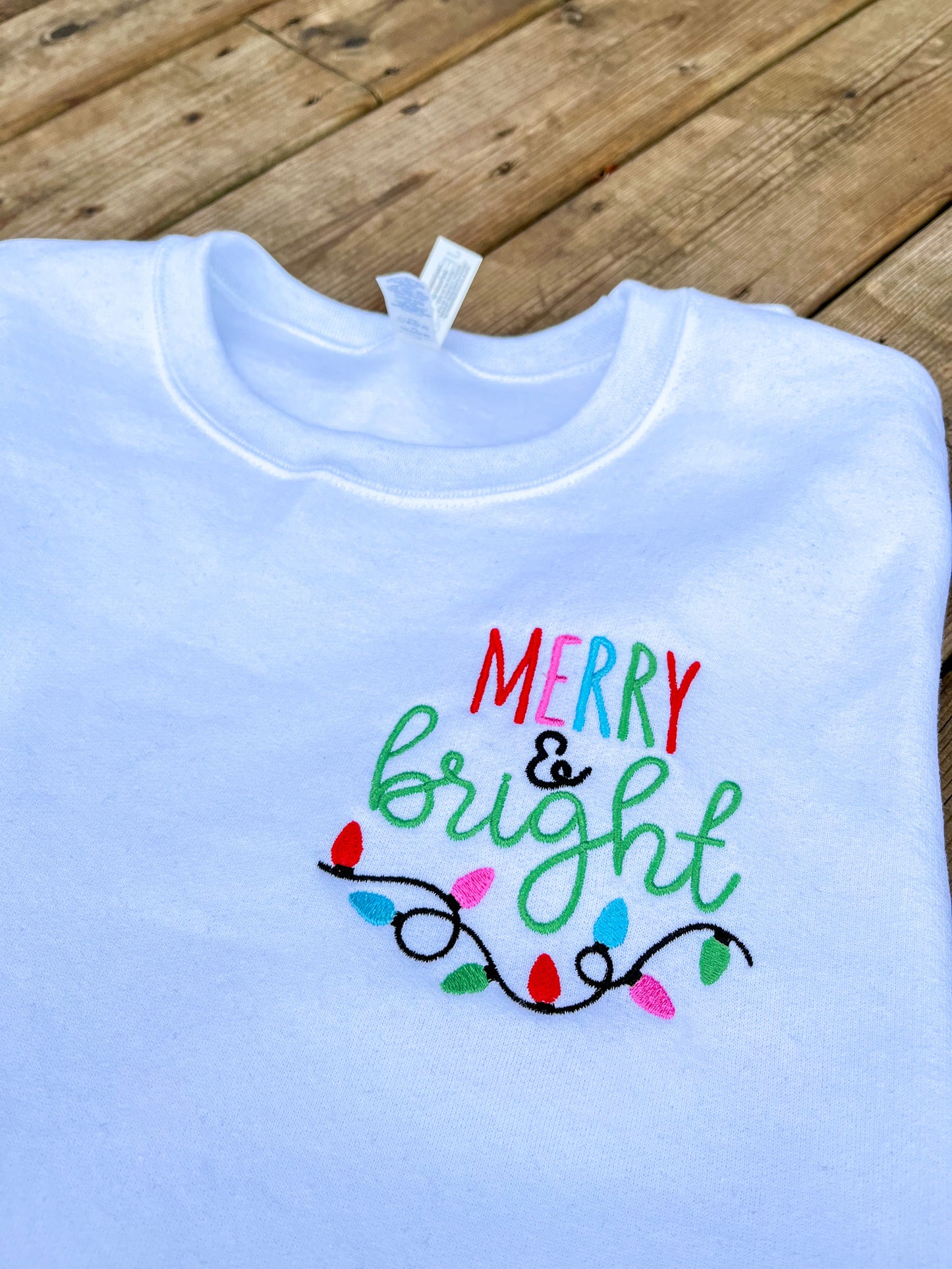 Merry & Bright Embroidered Sweater