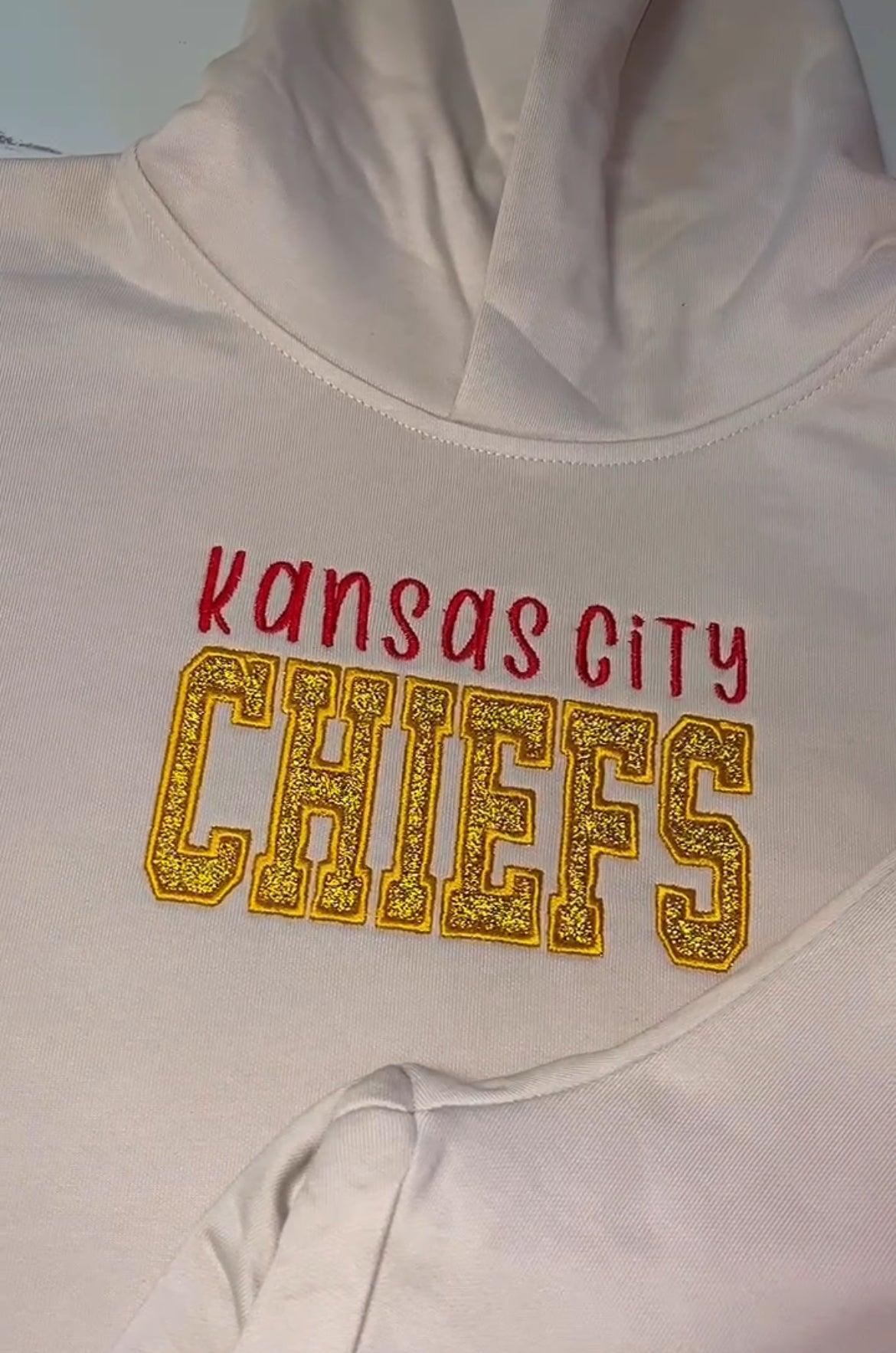 KC Glitter Embroidered Heavyweight Dropshoulder Sweater **extra high quality**