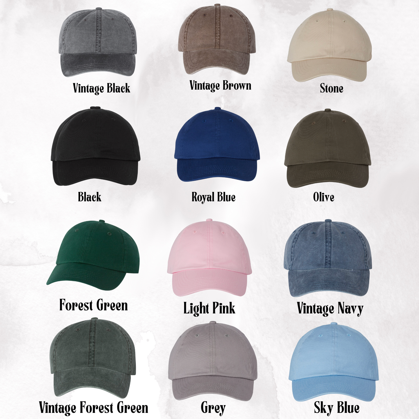 The Canine Collection: Choose Your Dog Breed Dad Cap (12 Hat Colours & Over 40 Breeds To Choose From)