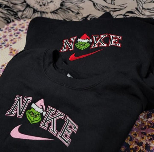 Grinch Embroidered Sweater