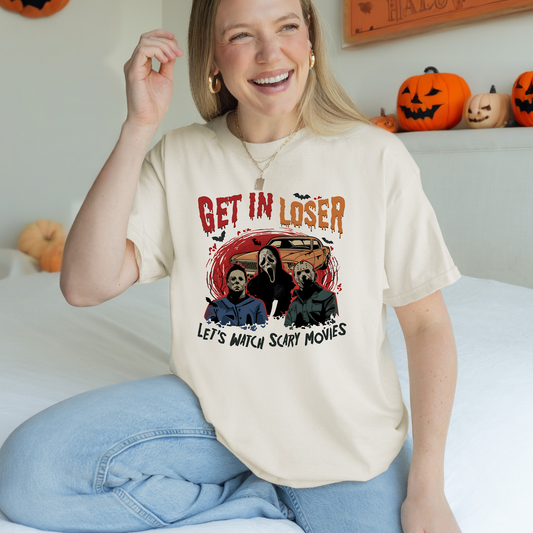 Get In Loser Horror Graphic Hoodie/Crewneck/T-Shirt