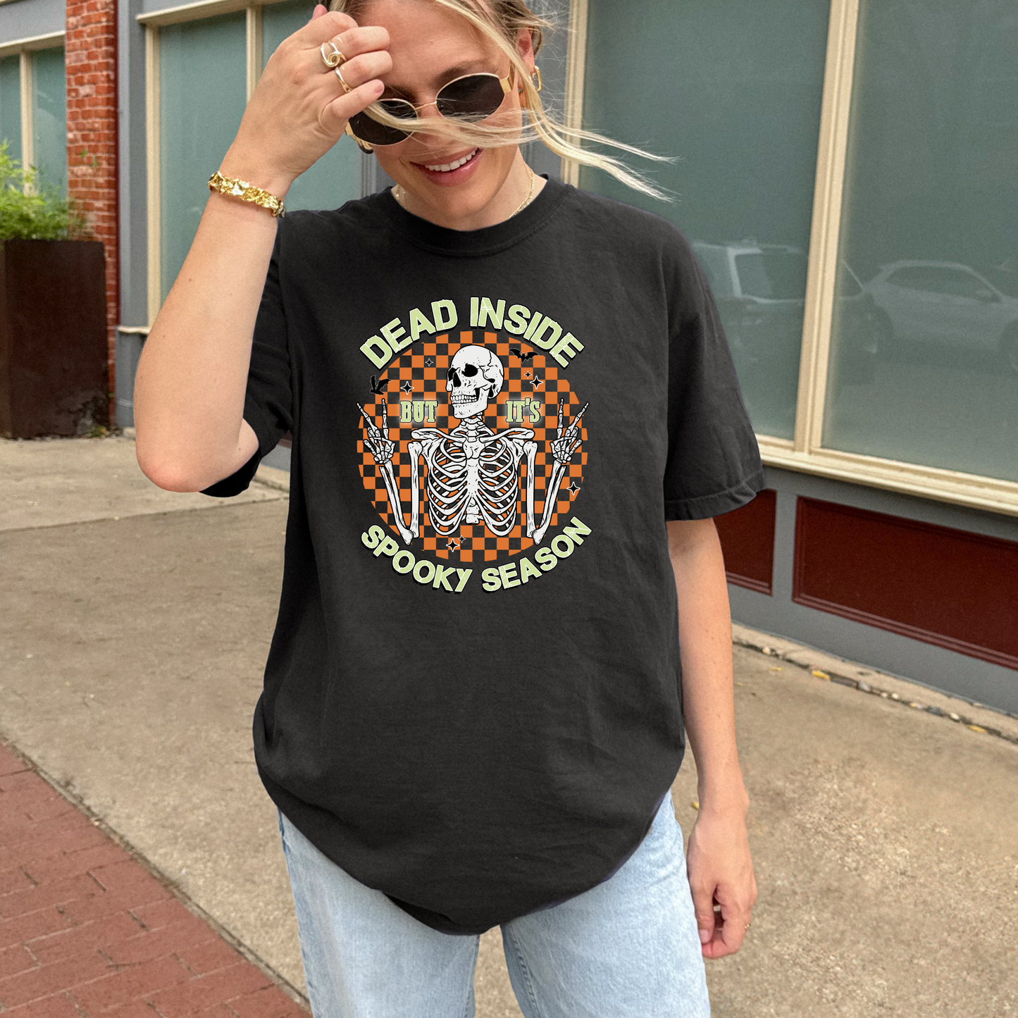 Dead Inside But It's Spooky Season Graphic Hoodie/Crewneck/T-Shirt