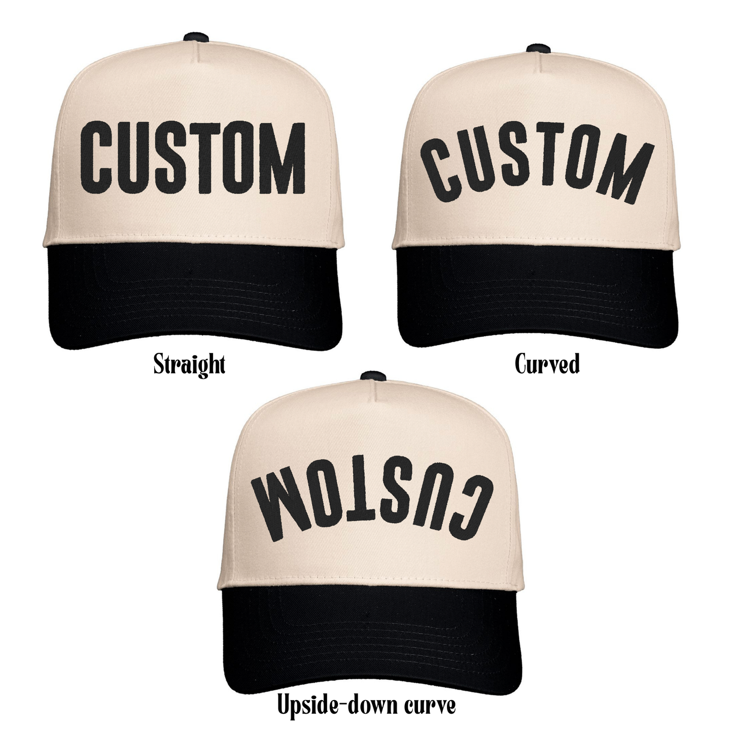 Custom Text Embroidered Trucker Hat (Font 3)