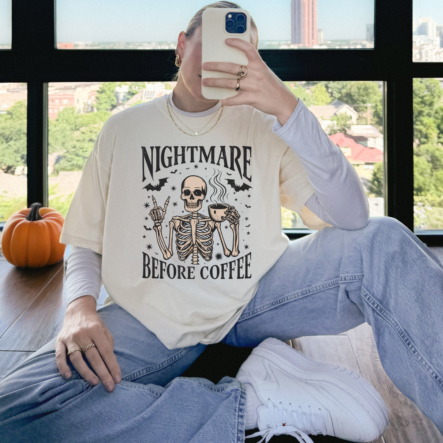 Nightmare Before Coffee Skeleton Graphic Hoodie/Crewneck/T-Shirt