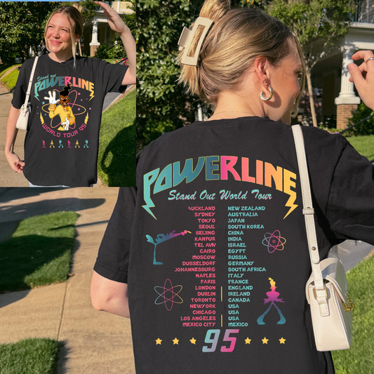 🎶 Powerline (Goofy Movie) Stand Out World Tour Tee