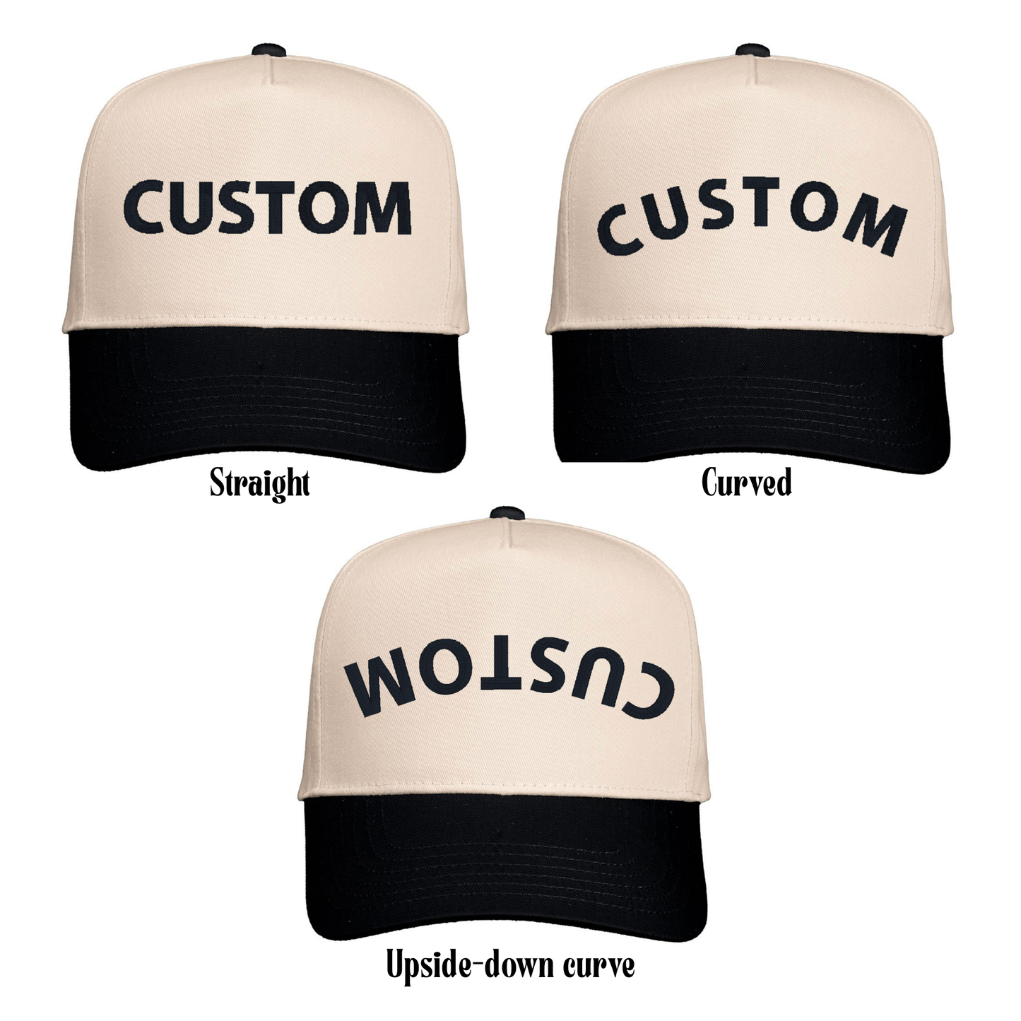 Custom Text Embroidered Trucker Hat (Font 4)