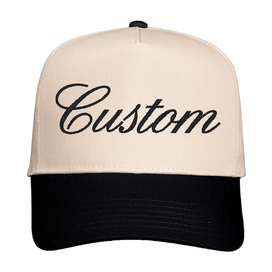 Custom Text Embroidered Trucker Hat (Font 5)
