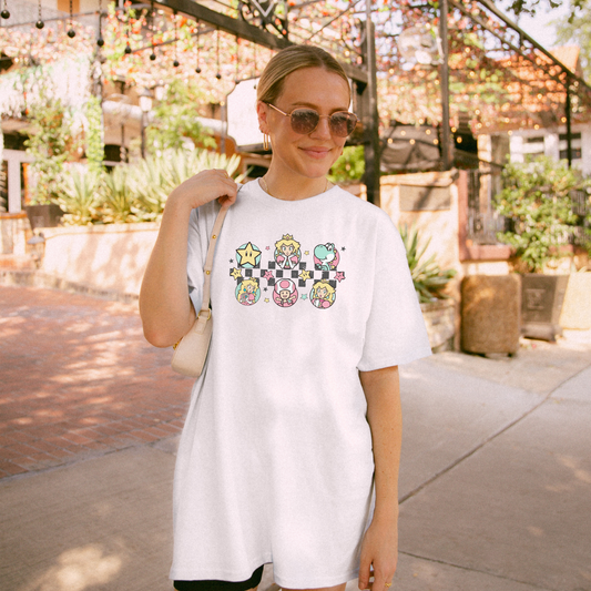 🌟 Mario World Princess Crew Tee