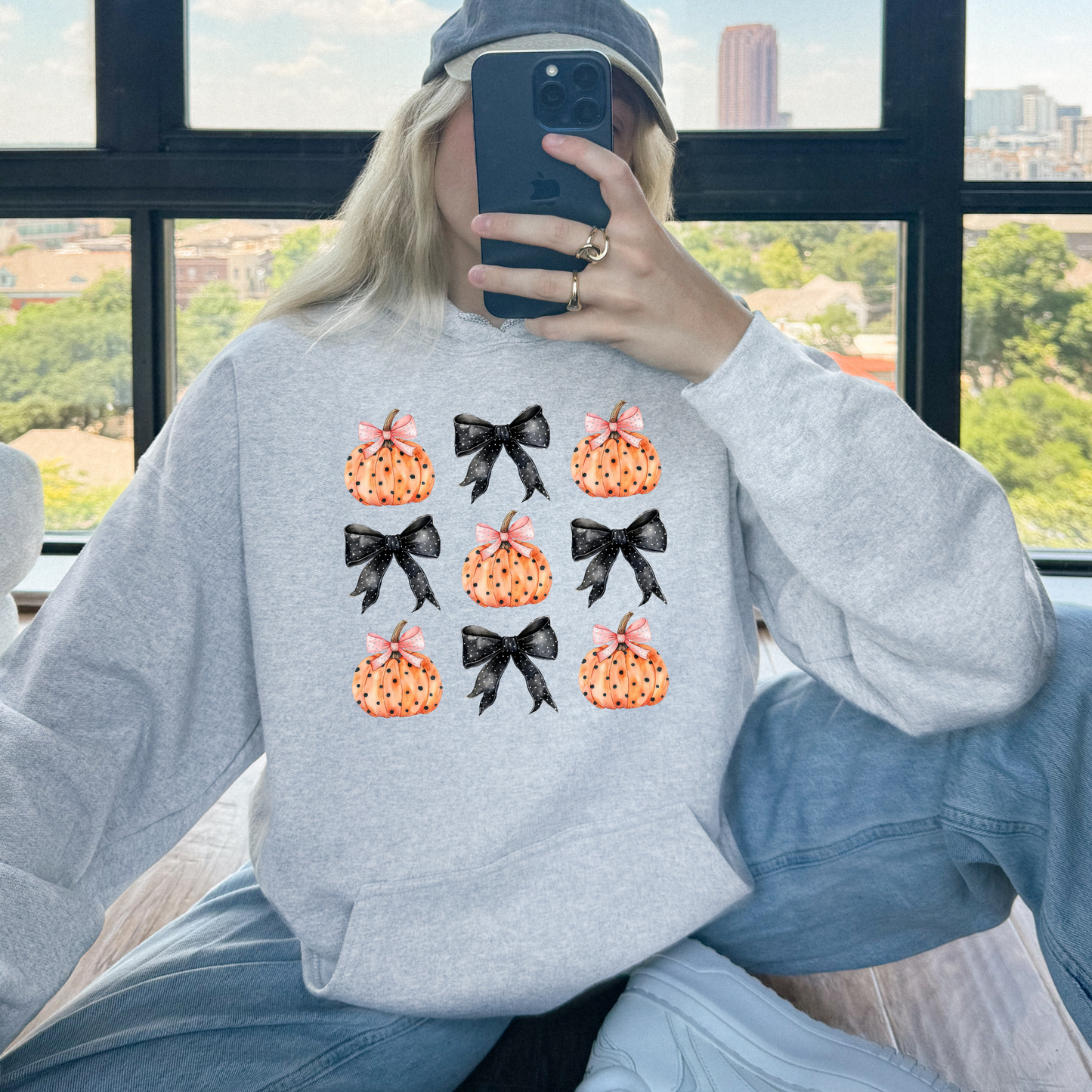 Coquette Pumpkin Bows Graphic Hoodie/Crewneck/T-Shirt