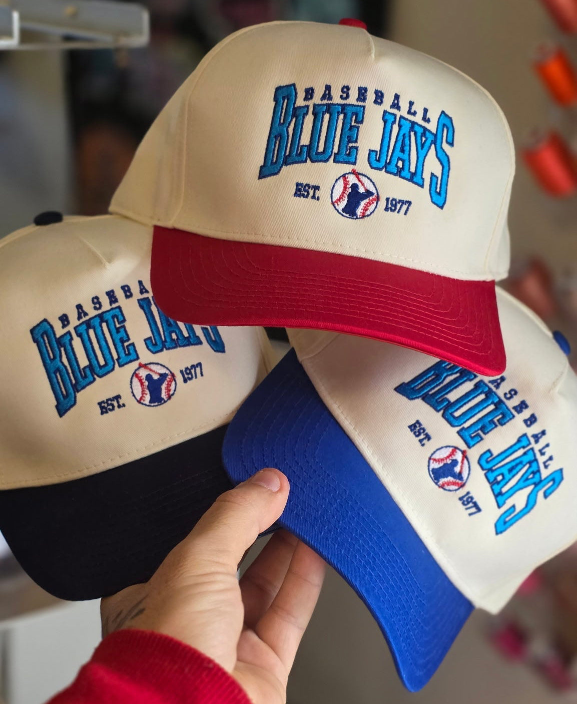Jays Vintage Embroidered Trucker Snapback Hat