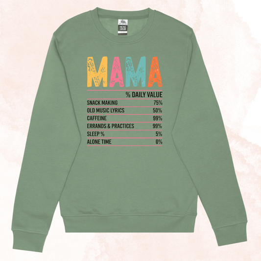 Mama Nutrition Label Sweater