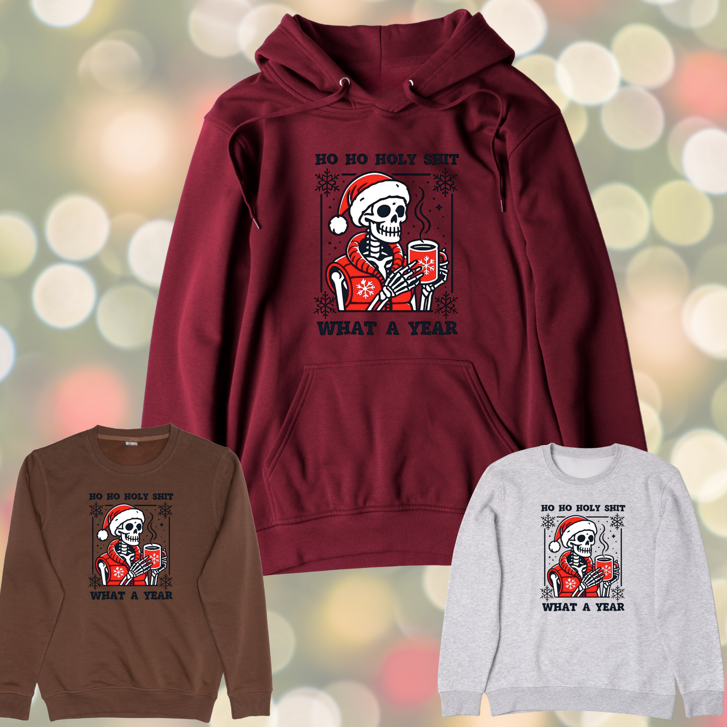 Ho Ho Holy Shit What A Year Graphic Sweater