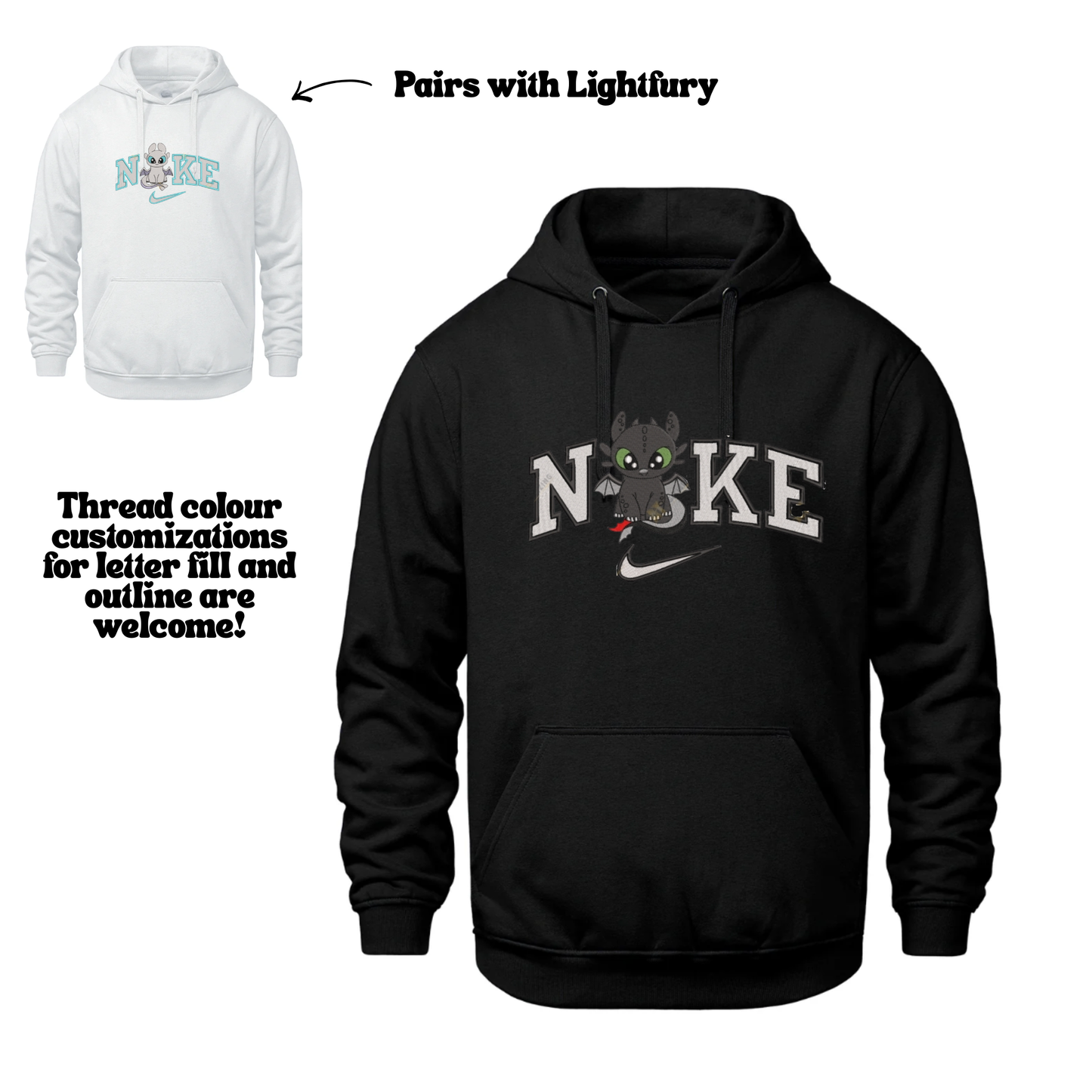 Nightfury Embroidered Sweater (Matches Lightfury)