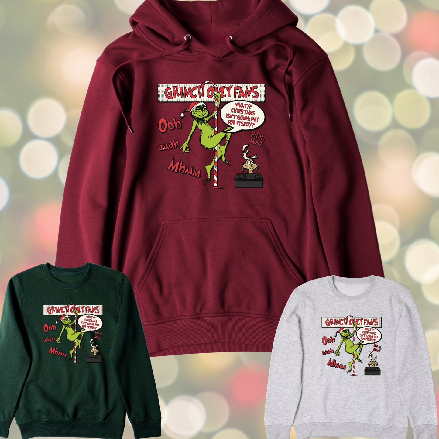 Grinch Only Fans Graphic Sweater
