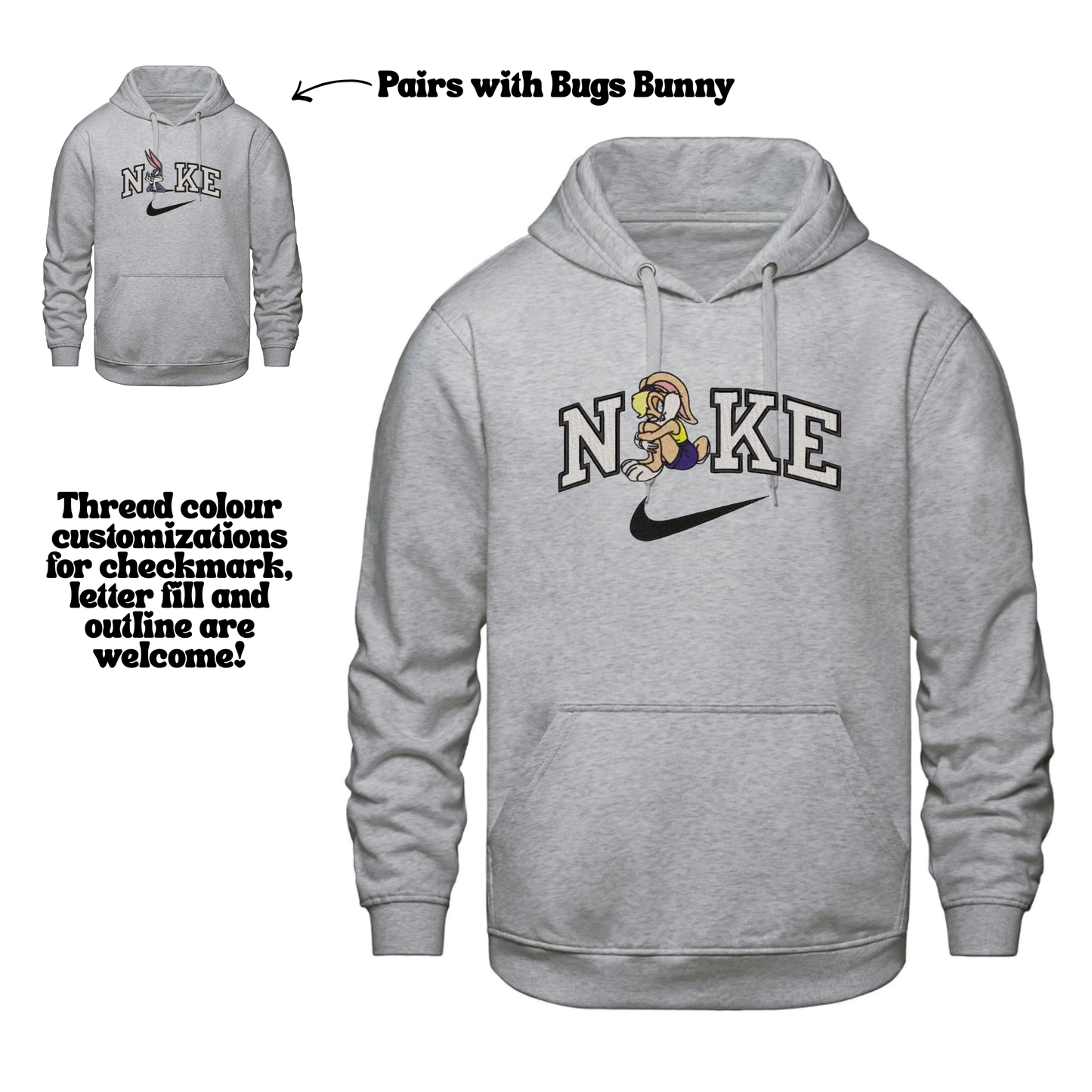 Lola Bunny Embroidered Sweater (Matches Bugs Bunny)