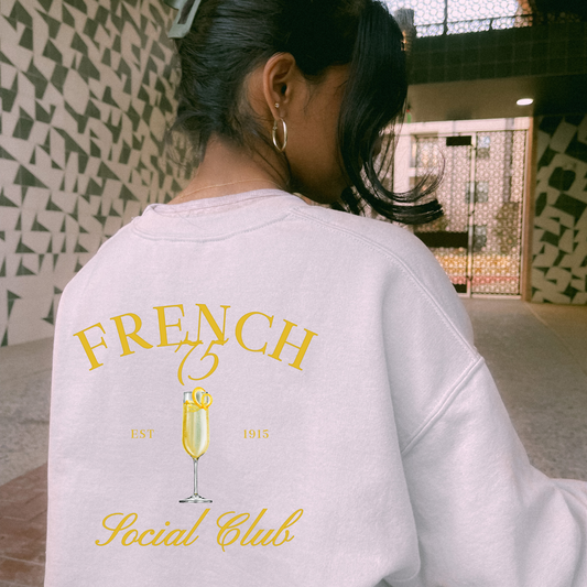 🍋 French 75 Social Club Graphic Sweater