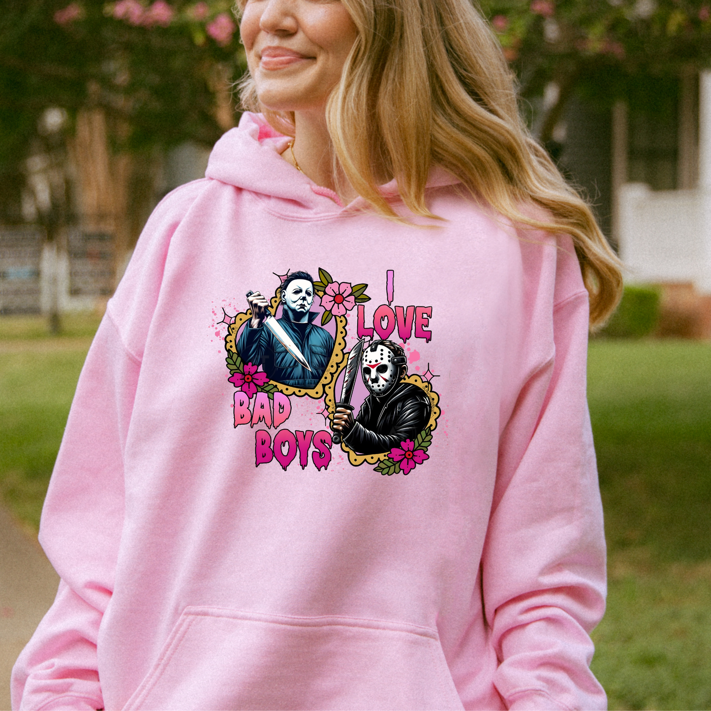 I Love Bad Boys Horror Graphic Hoodie/Crewneck/T-Shirt