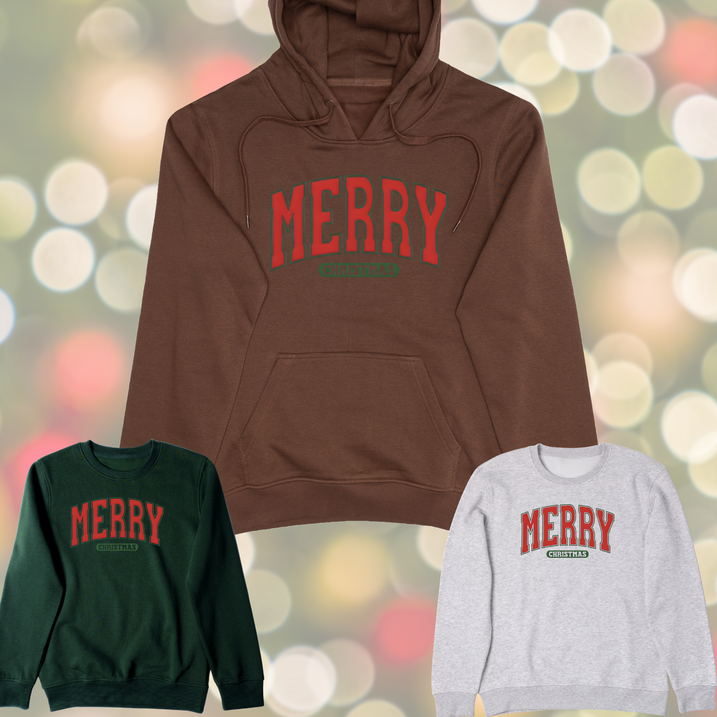 Merry Christmas Varsity Graphic Sweater