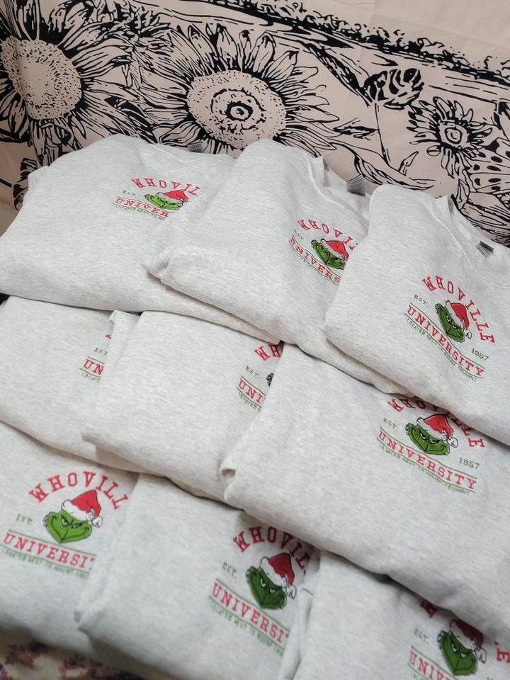Whoville University Embroidered Sweater