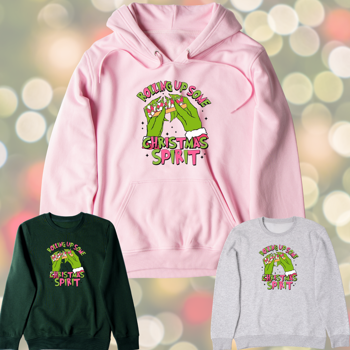 Rolling Up Some Christmas Spirit Graphic Sweater