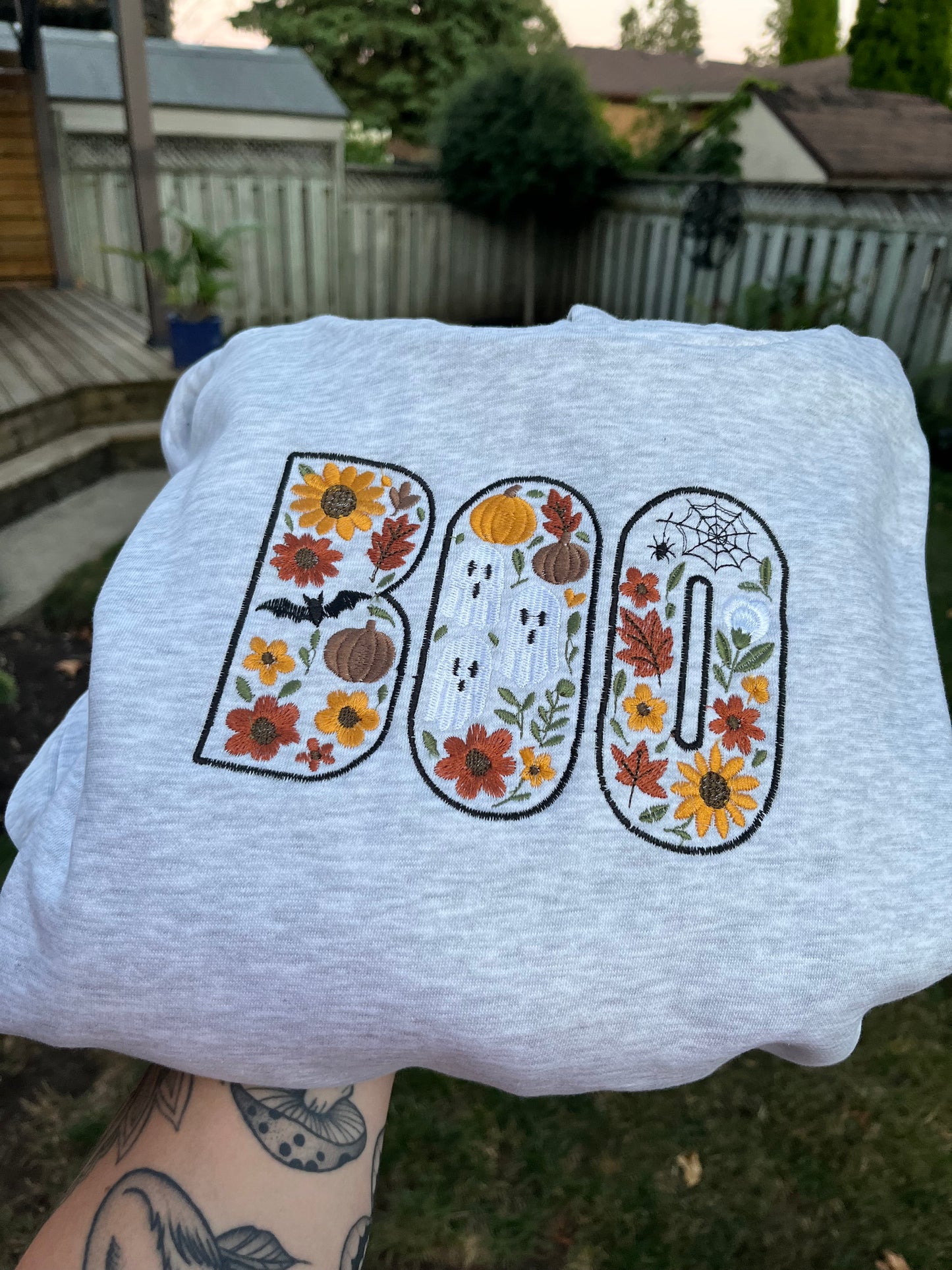 BOO Autumn Embroidered Sweater