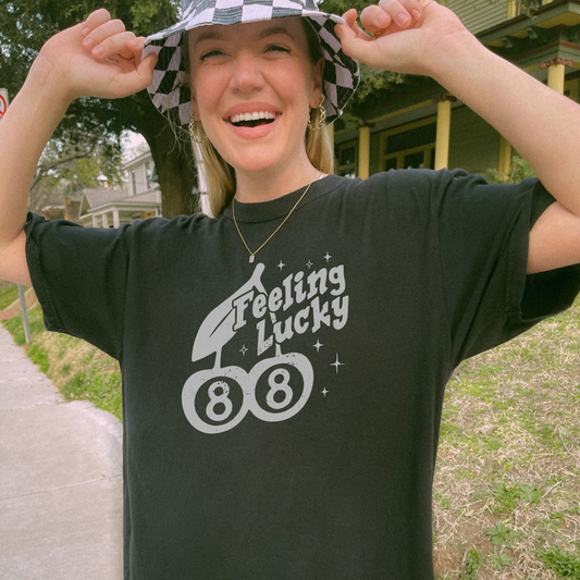 🎱 Feeling Lucky 88 Retro Casino Graphic Tee