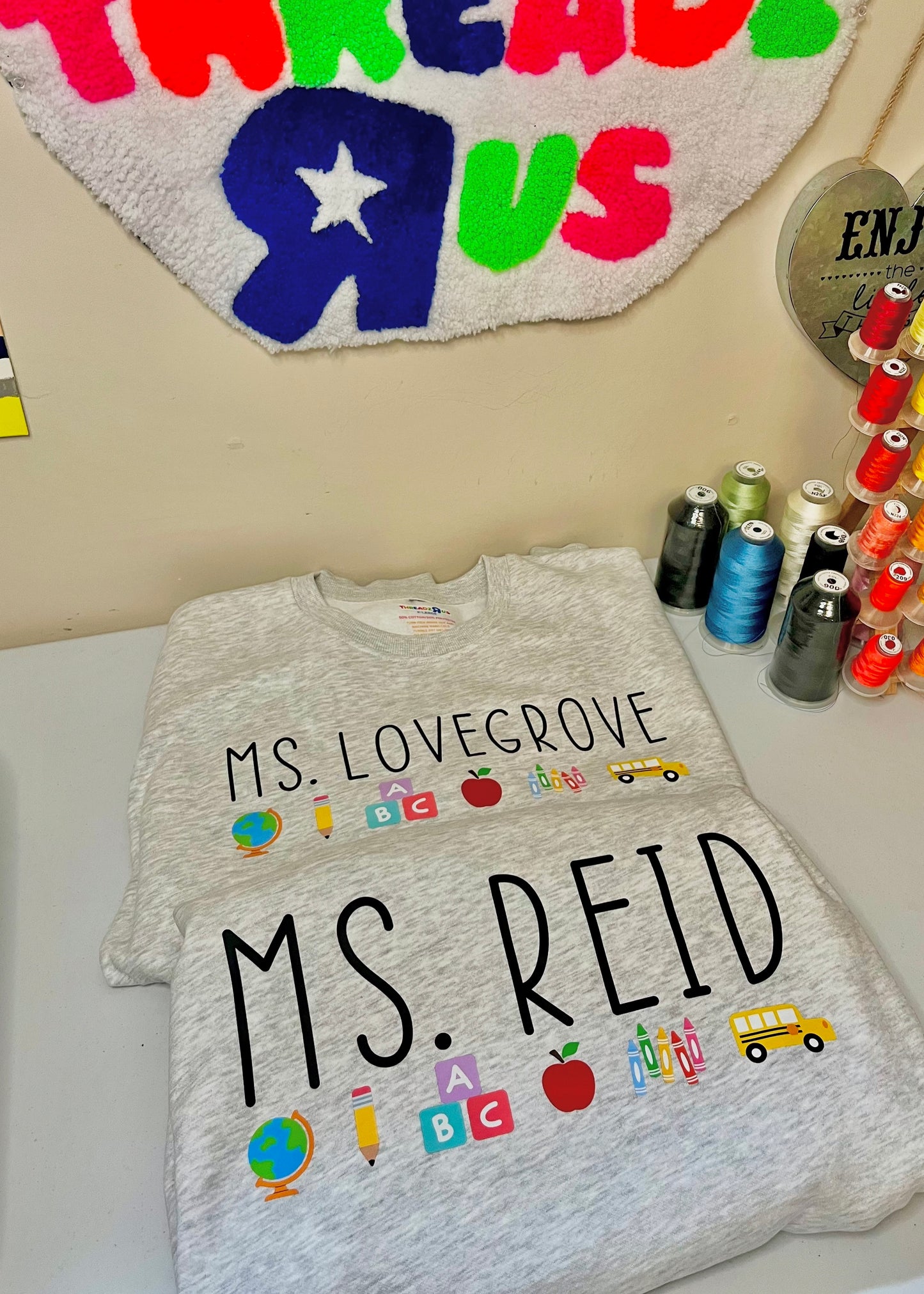 Teacher Name Customizable Pressed Sweater