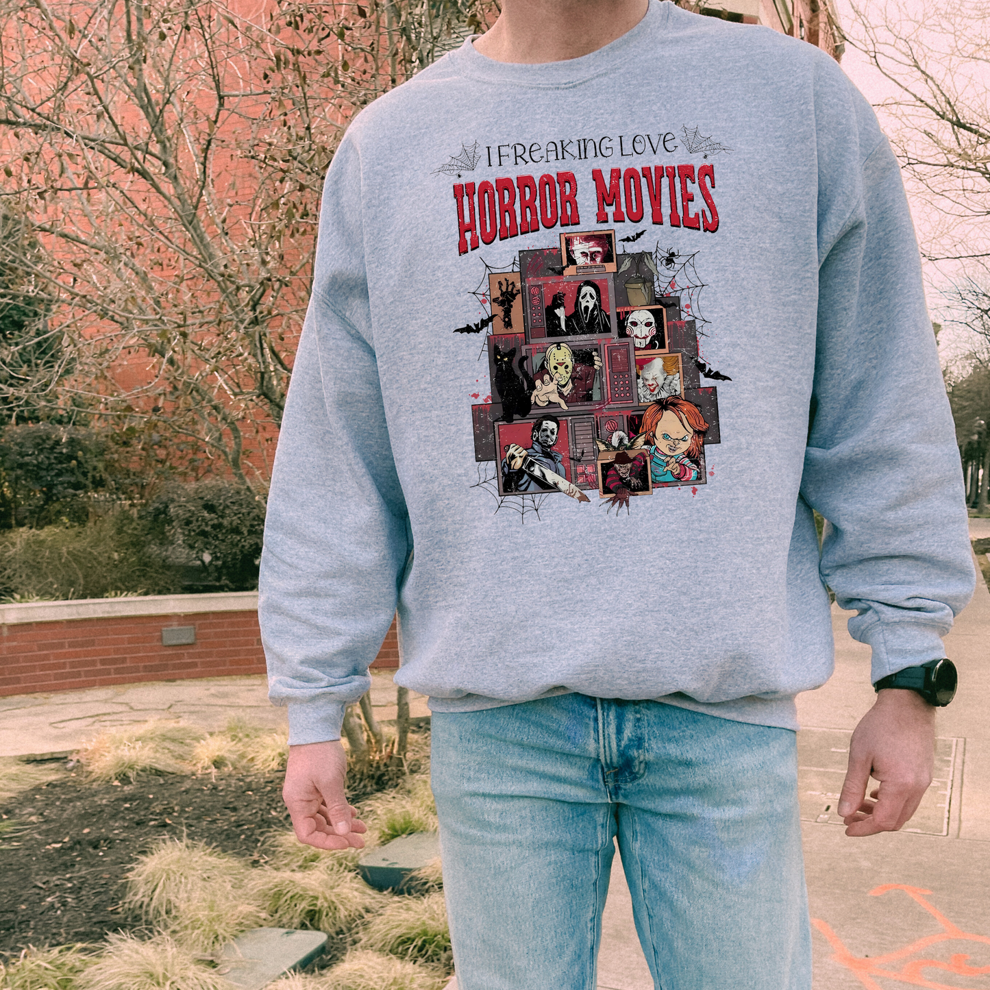 I Freaking Love Horror Movies Graphic Hoodie/Crewneck/T-Shirt