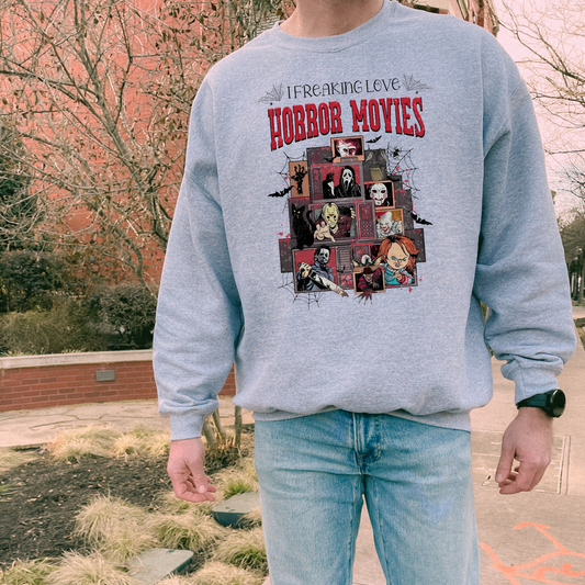 I Freaking Love Horror Movies Graphic Hoodie/Crewneck/T-Shirt
