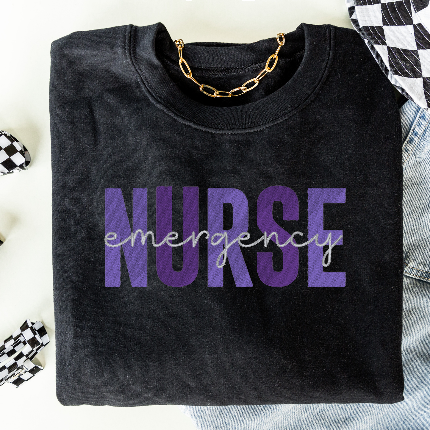 Nurse Occupation Customizable Embroidered Sweater