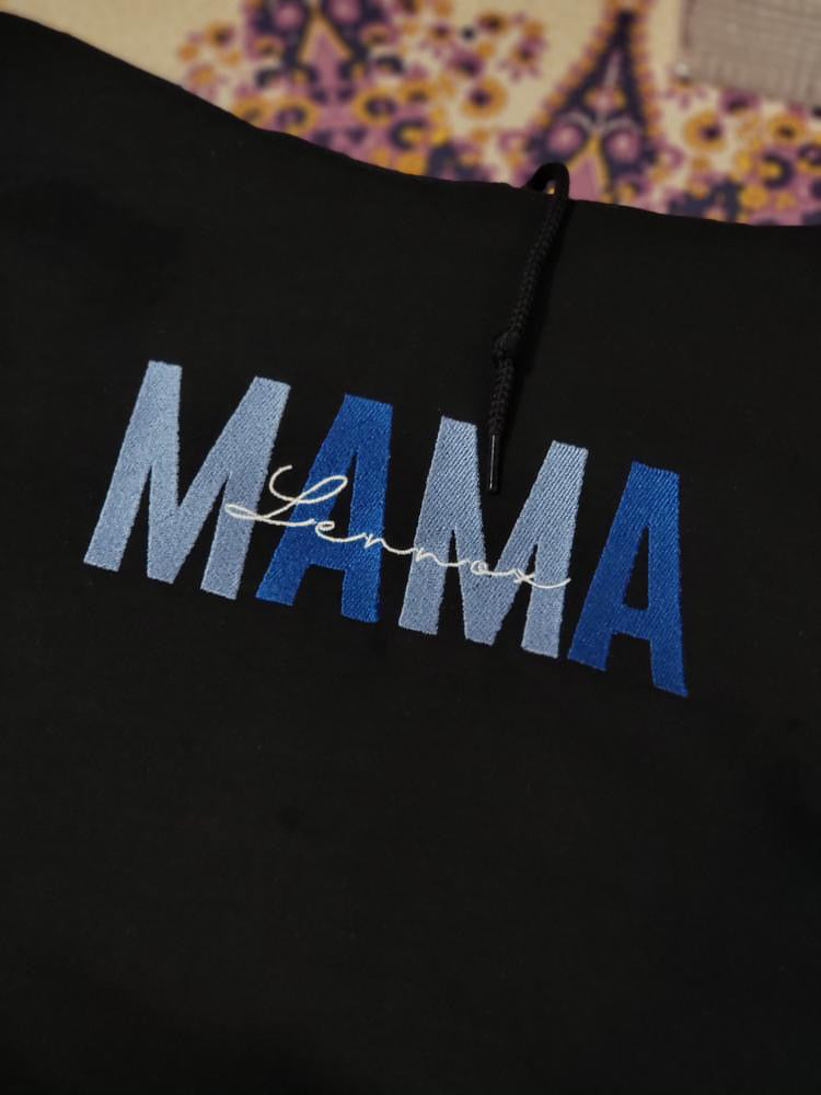 Mama W/Kids Names Custom Embroidered Sweater