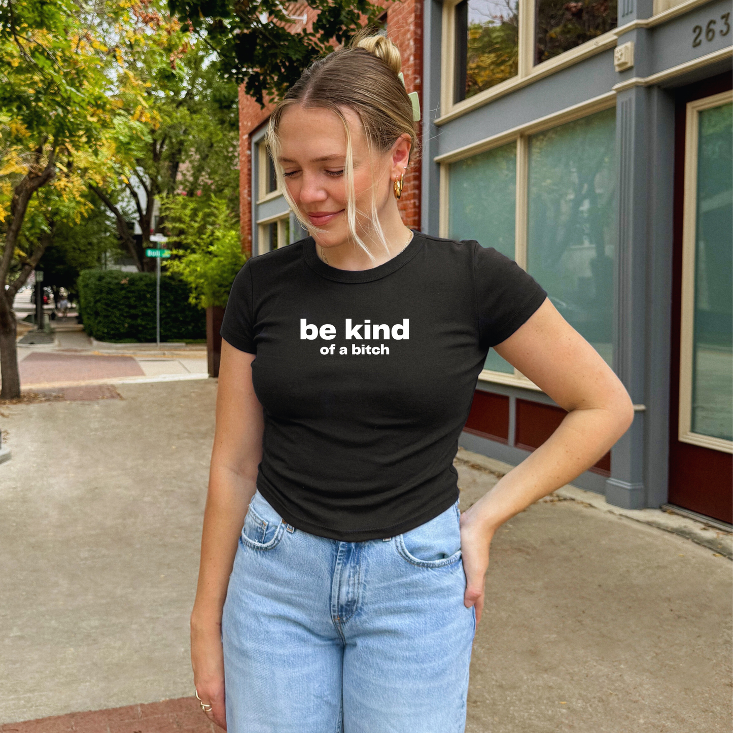 “Be Kind (of a Bitch)” 90s Style Baby Tee