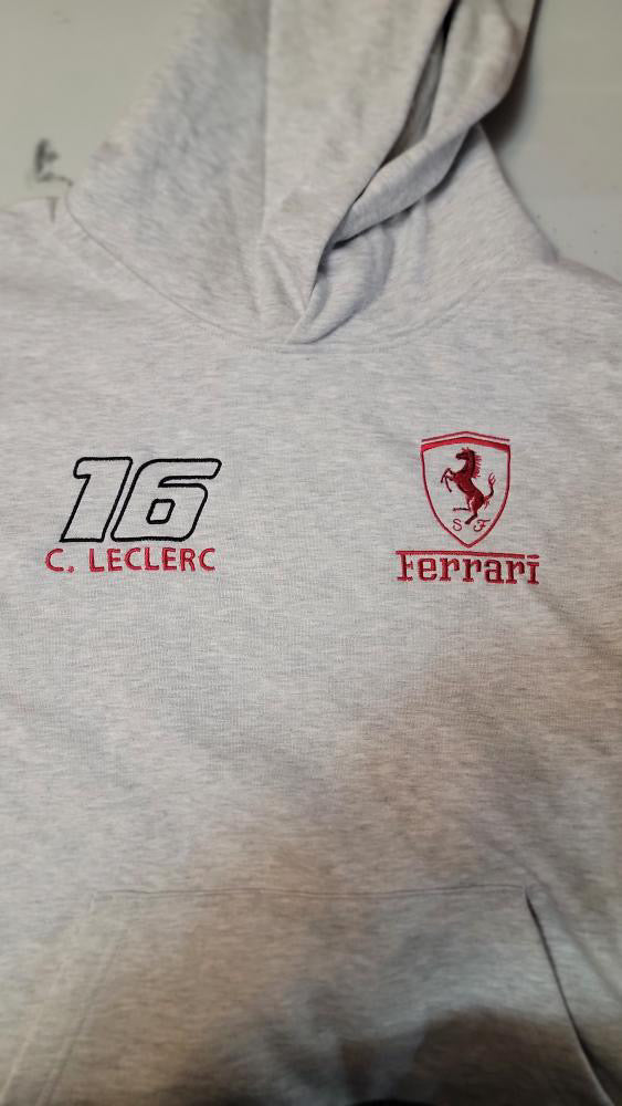 Ferrari Charles Leclerc Dropshoulder Heavy Oversized Embroidered Sweater