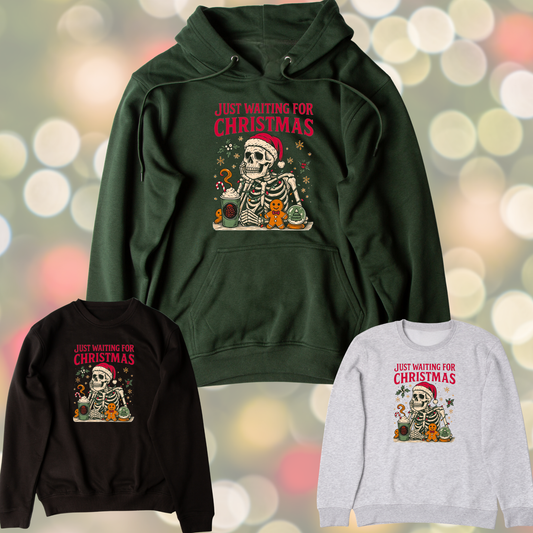 Just Waiting For Christmas Graphic Sweater