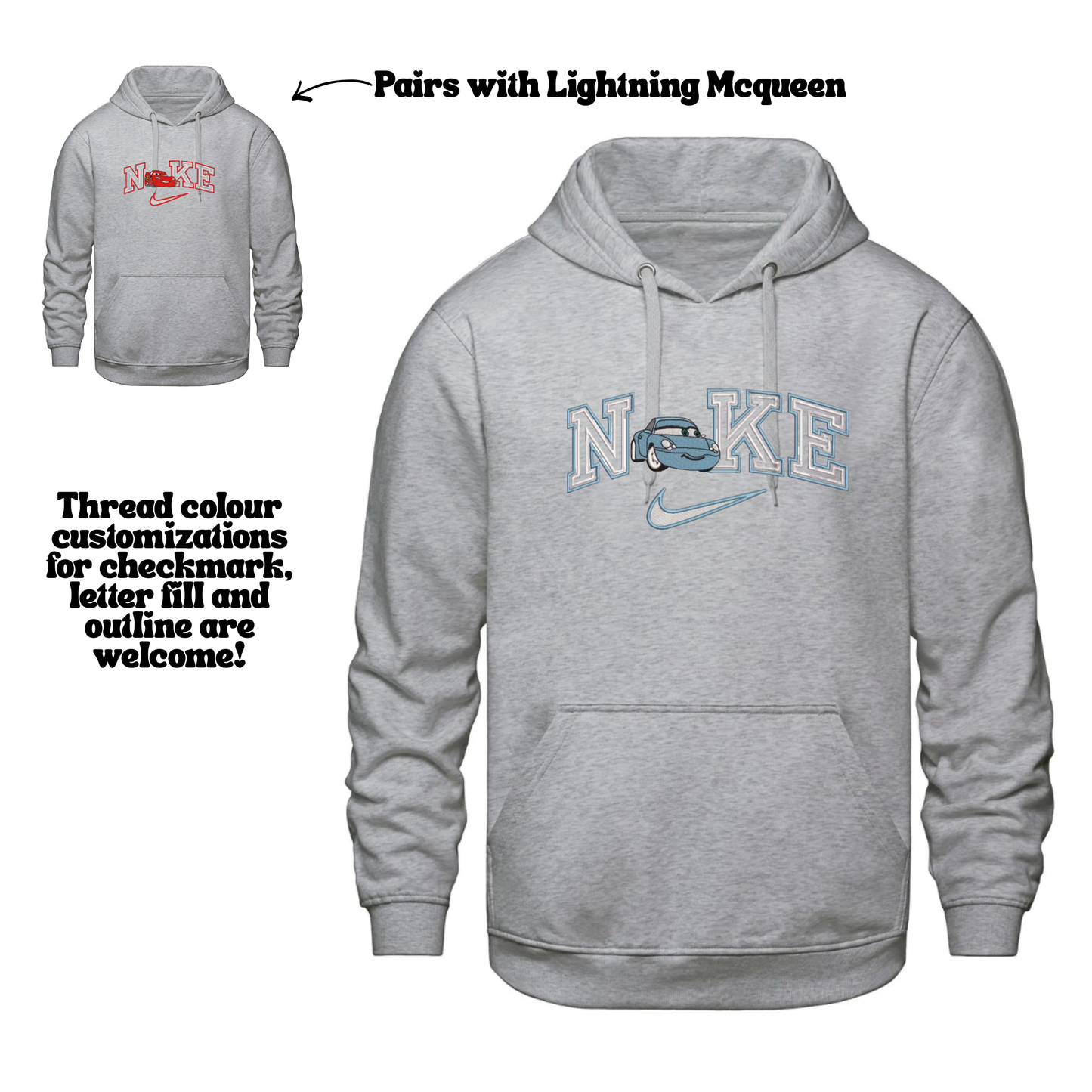 Sally Embroidered Sweater (Matches Lightning McQueen)