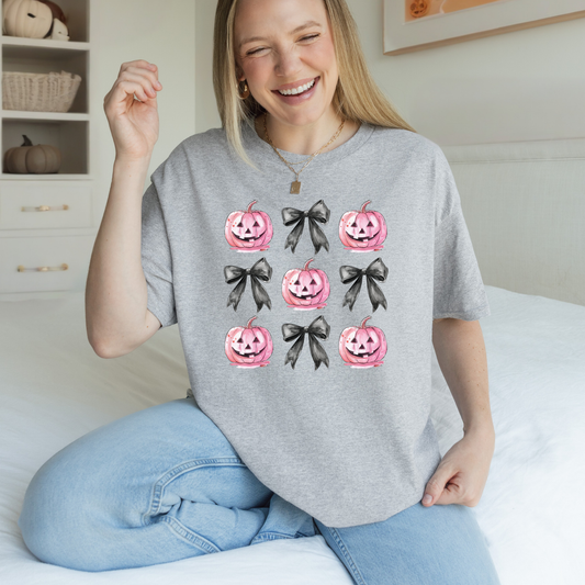Pink Pumpkin Coquette Graphic Hoodie/Crewneck/T-Shirt
