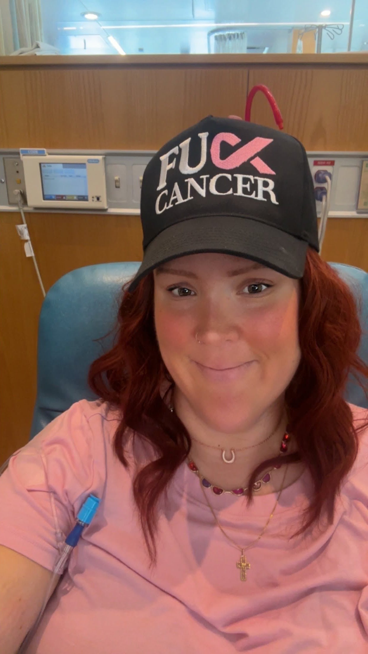 Laura-Dutton House Cancer Fundraiser Hat- FUCK CANCER Embroidered Trucker Hat
