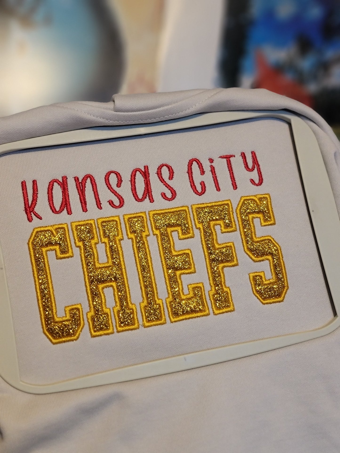 KC Glitter Embroidered Heavyweight Dropshoulder Sweater **extra high quality**