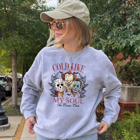Cold Like My Soul Horror Ice Cream Graphic Hoodie/Crewneck/T-Shirt