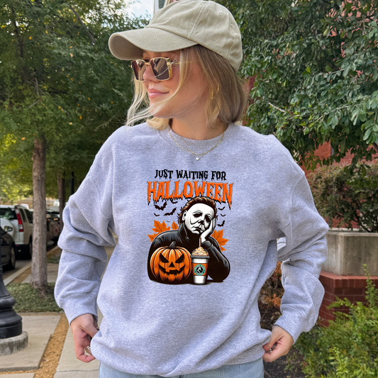 Waiting For Halloween Michael Myers Graphic Hoodie/Crewneck/T-Shirt
