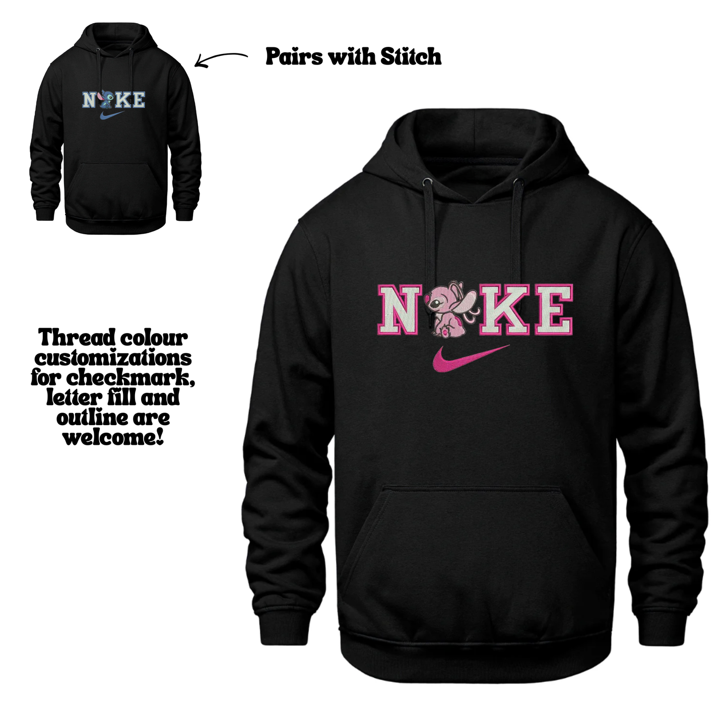 Angel Embroidered Sweater (Matches Stitch)