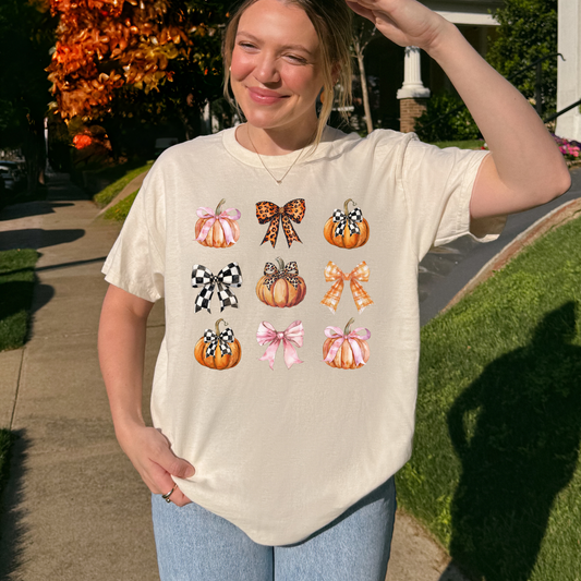 Fall Pumpkin Coquette Graphic Hoodie/Crewneck/T-Shirt