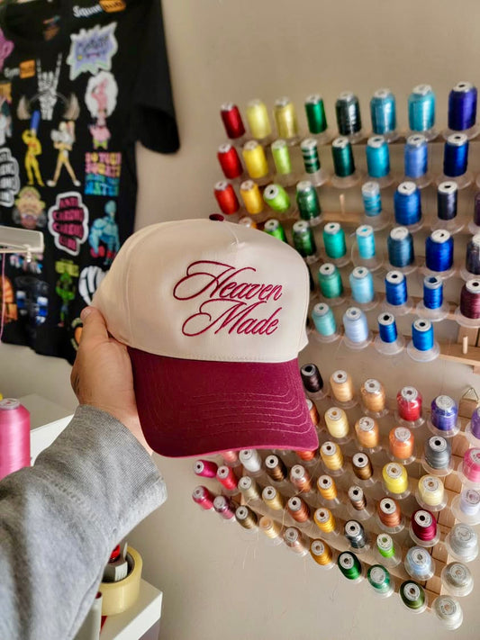 Heaven Made Embroidered Trucker Hat (9 Hat Colours & Custom Thread Options)