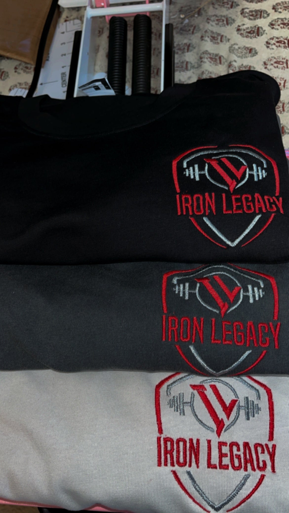 Iron Legacy Dropshoulder Heavy Oversized Embroidered Crewneck **OFF BLACK**