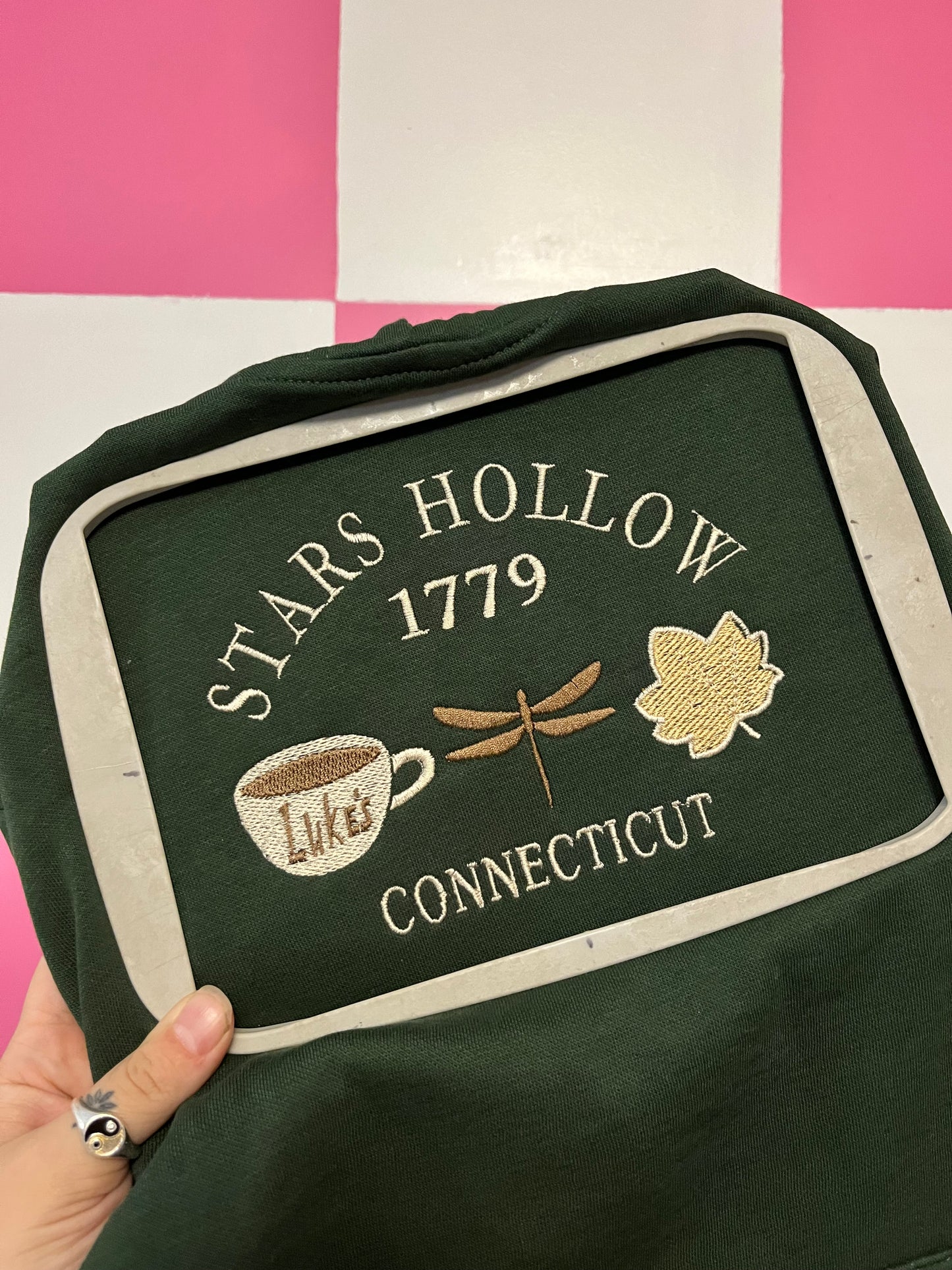 Stars Hollow Gilmore Girls Embroidered Sweater