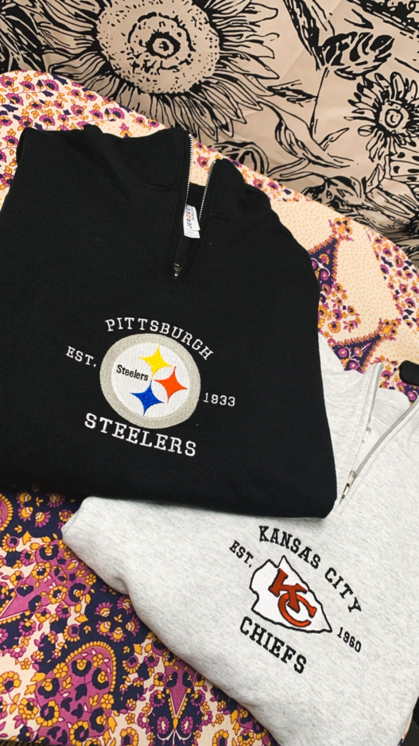 Choose Your Team NFL Varsity Embroidered Sweater